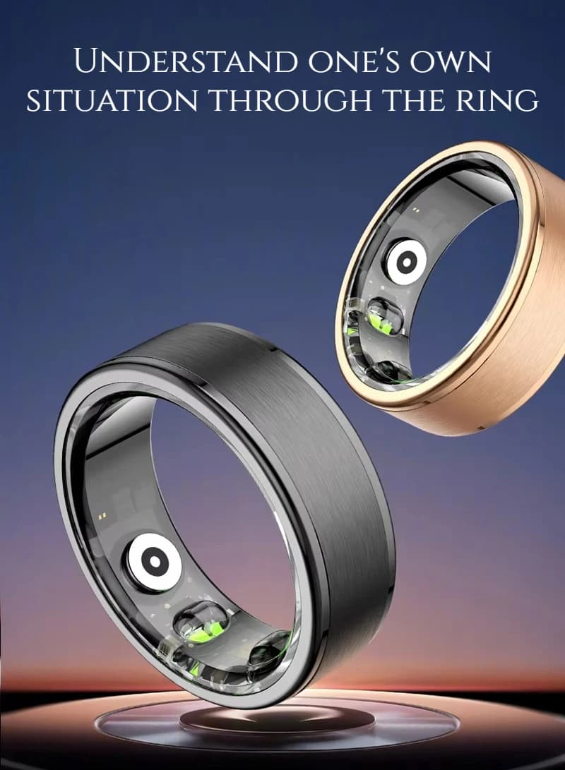 Smart Cyclic Oxygen Heart Rate Checker Sleep App Control IP67 Waterproof Unisex Plastic Case