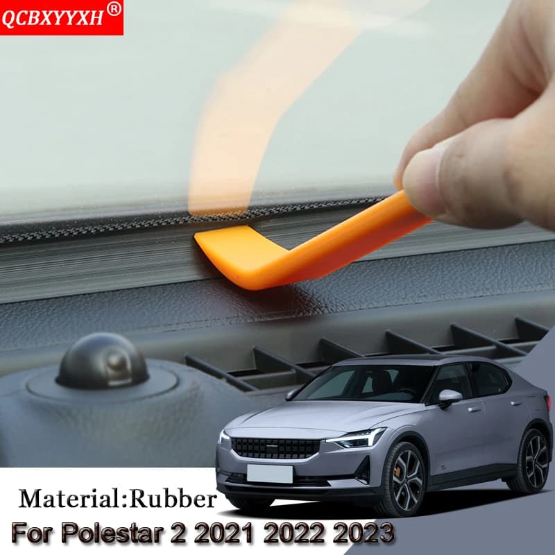 Rubber Anti-Noise Soundproof Dustproof Car Dashboard Windshield Sealing Strip Auto Accessories Fit For Polestar 2 2021 2022 2023