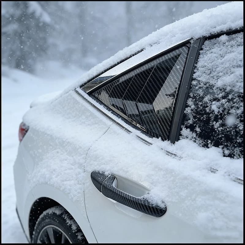 For Toyota Corolla Sedan 2014-2017 Rear Window Blind Shades Louver Vent Cover Sticker Trim Decorate Car-Styling Accessories