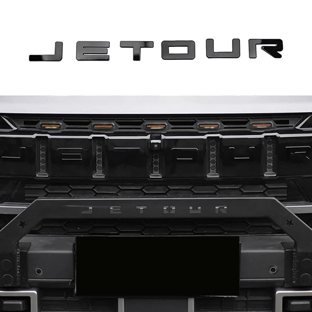 For Chery Jetour Traveler T2 Car Logo Black Sticker Car Letter Label Supplies Exterior Accessories Automobiles Parts