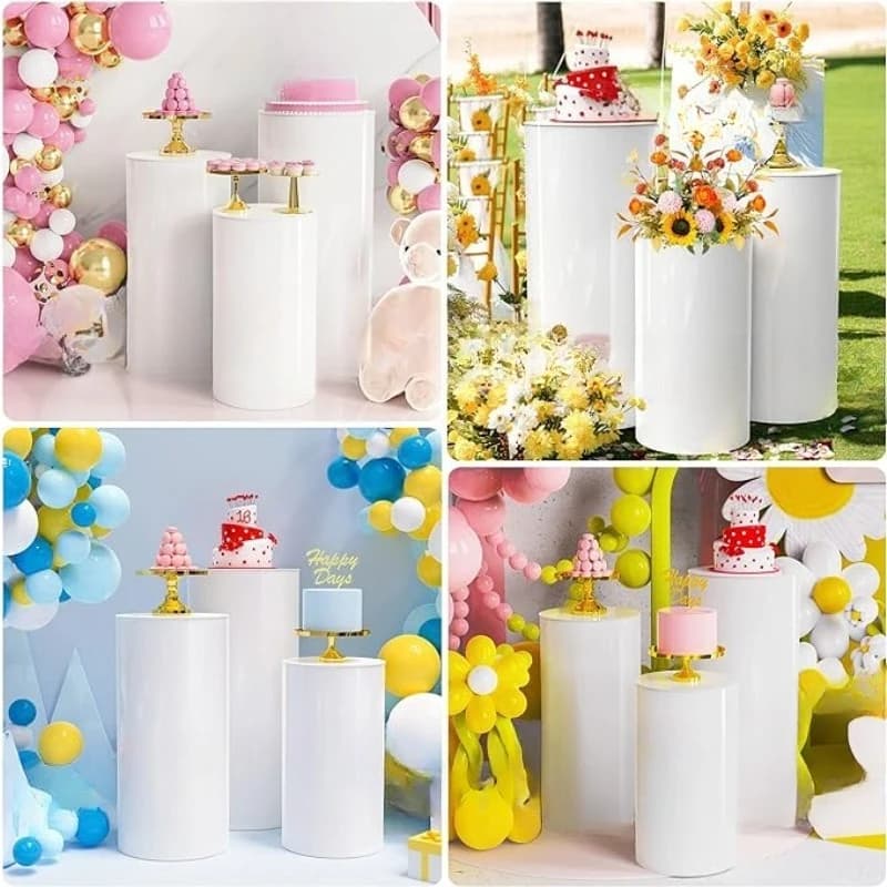 Party Decoration Cylinder Acrylic Cake Dessert Cylinder Base Bracket Display Stand