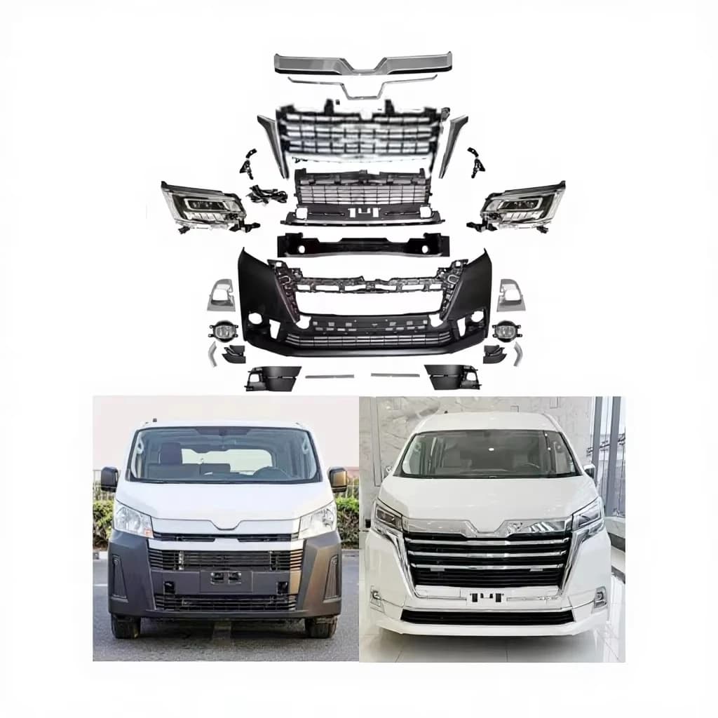 Auto Tuning Facelift Bodykit Front Bumper for Hiace GL Grand Tourer Commuter Deluxe Super Grandia Granace Majesty Brand New