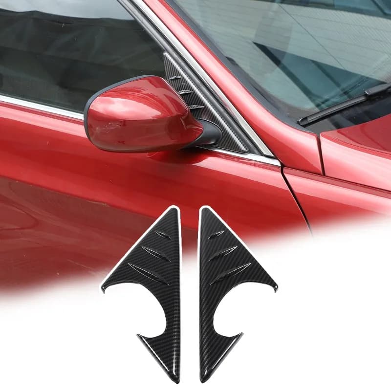 ABS Carbon Fiber Car Rearview Mirror Side Window Spoiler Triangle Cover Trim For BMW 3 Series E90 E91 E92 E93 2005-2012