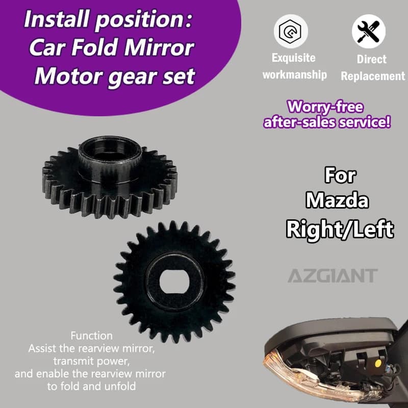 For Mazda CX-3 CX-4 CX-5 MK2/CX-8/CX-9 MK3 Car Folding mirror 30T metal gear of reversing lenses anticorrosion durable tool