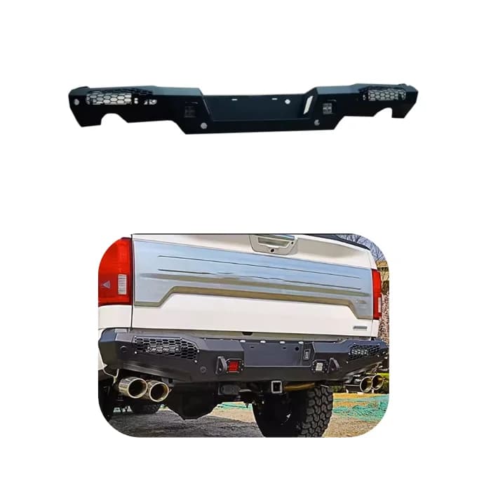 Rear Bar Car Bumper Protector Accessories For Ford F150 Raptor 2014-2021 Black Steel Rear Bumper 4x4 Off-road Pickup