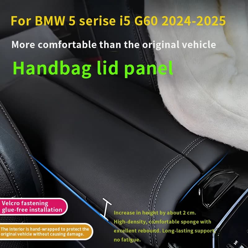 For BMW 5 series i5 G60 2024-2025 Car Handbag box heightening pad protection cover for interior decoration items modification