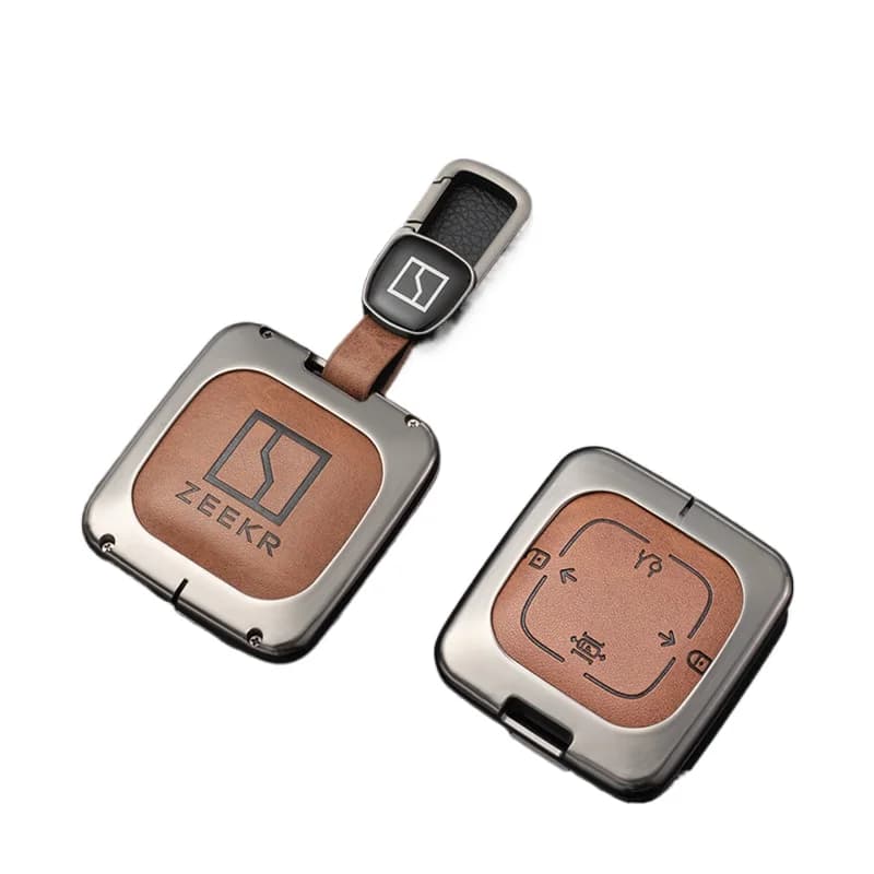 Premium Zinc Alloy Key Cover Case for ZEEKR 001/009/007/X (2024) - Protective Smart Key Fob Shell Key Bag Chain