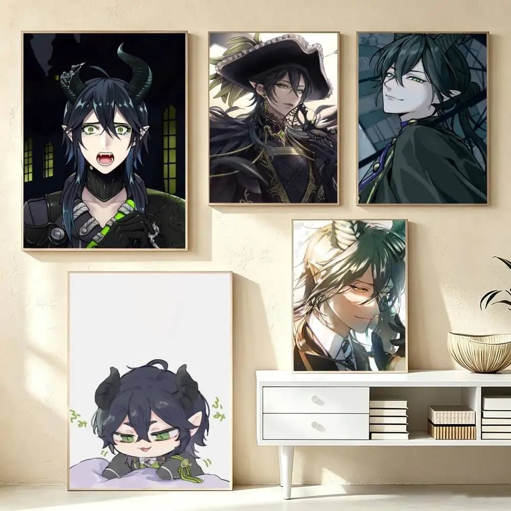 Anime Malleus draconia  Poster High Quality Dorm Living Room Aesthetic Wall Decoration Painting Stickers Gift