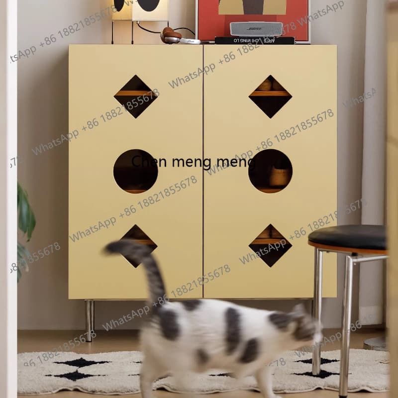 Solid wood shoe cabinet boxwood double door household entrance entrance storage cabinet