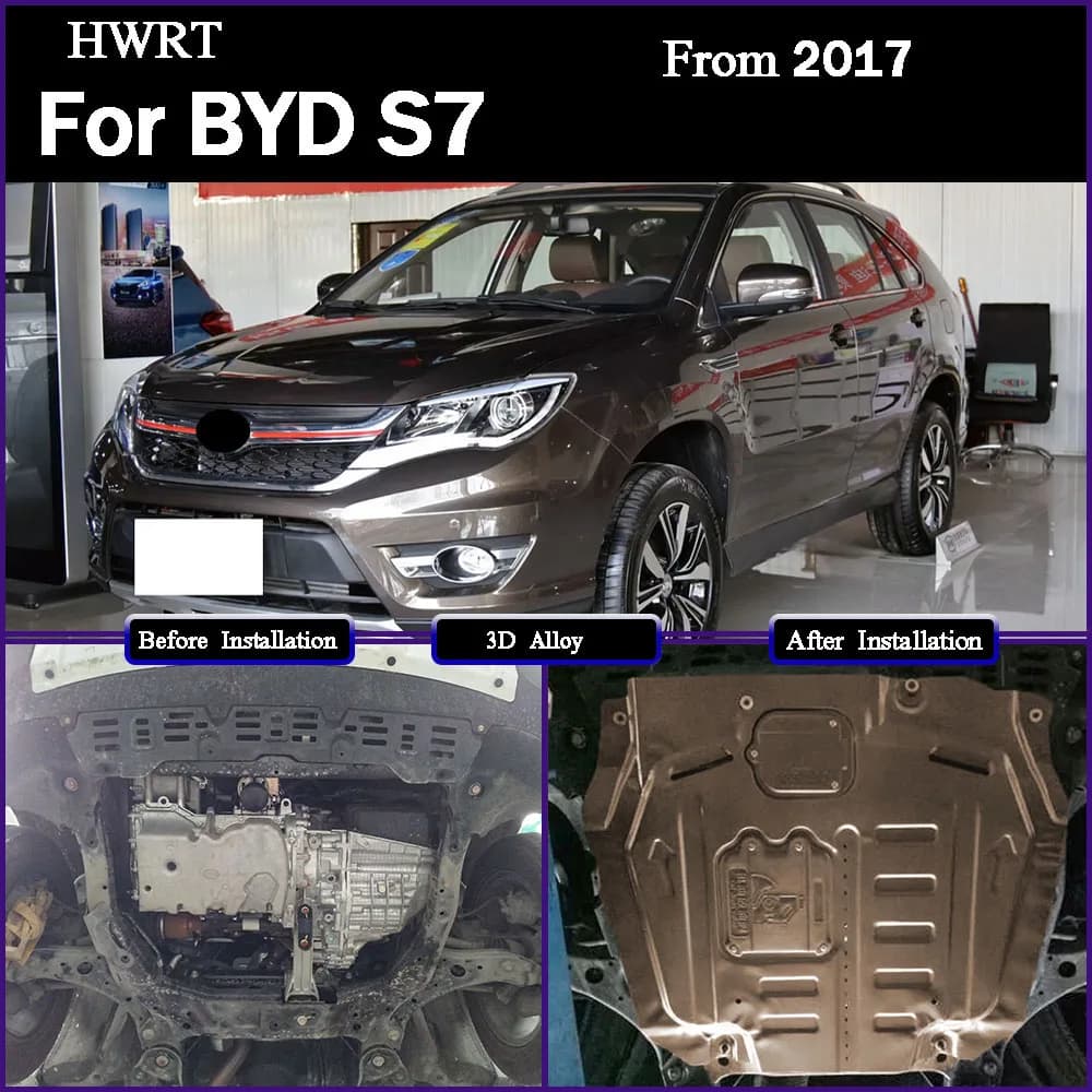 For BYD S7‌ 2017 1.5T New Higher Quality Black Under Engine Guard Mudguard Board Splash Shield Mud Fender Plate Panel