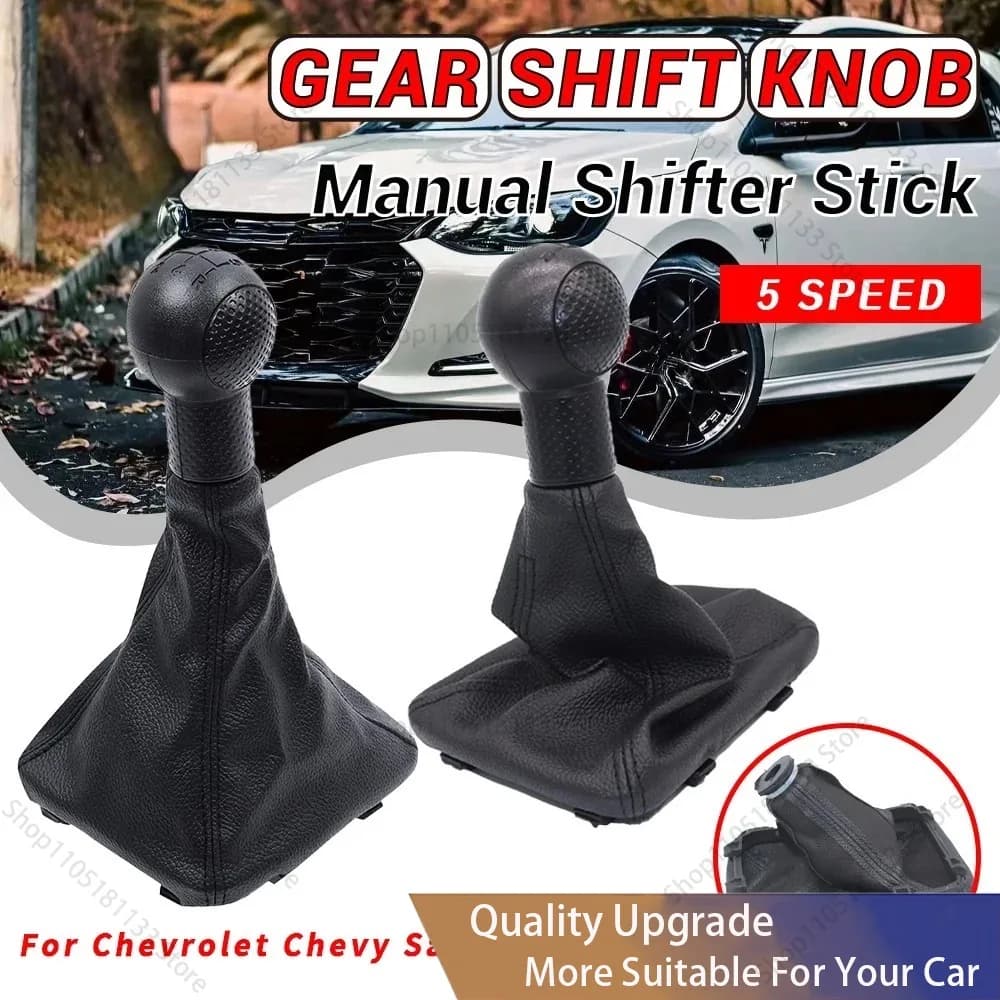Fit for Chevy Sail 2009 2010 2011 2012 2013 2014 2015 5 Speed Gear Shift Shifter Knob Lever Gaiter Boot Cover Car Accessories