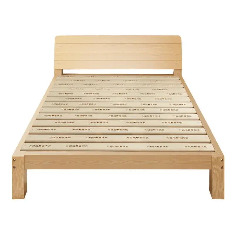 Silent solid wood bed rental room modern simple 1.5m double bed 1.8 economical simple 1.2m single bed rack