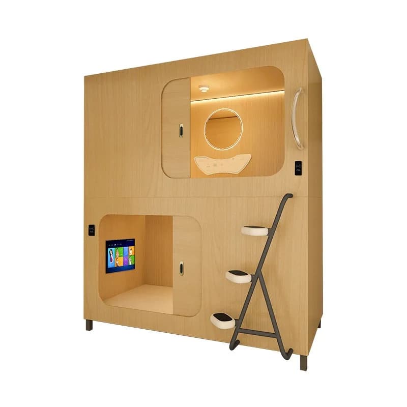 School student dormitory space capsule wooden bunk sleeping cabin hotel bedroom dormitory single space capsule