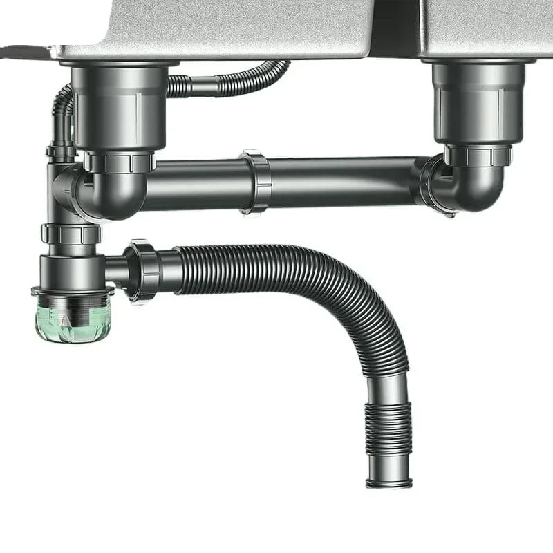 Kitchen launching set, vegetable basin, sewer pipe accessories, double sink to wash dishes