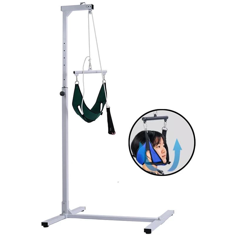 Elderly people get up to get up to help frame cervical spine traction equipment correction stretching rehabilitation training