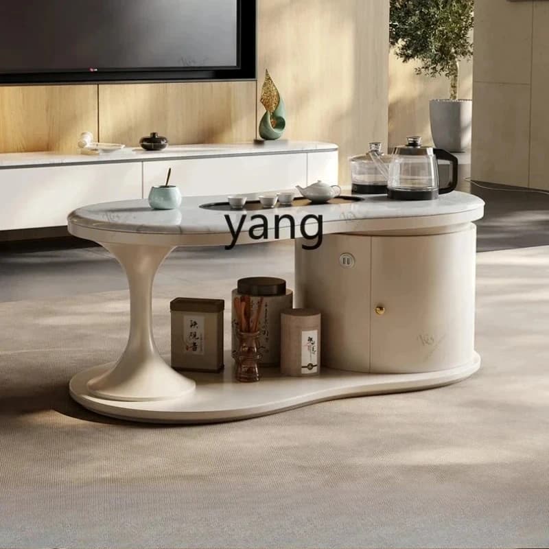 LH, cloud rock slab coffee table tea making integrated small apartment living room household coffee table TV cabinet combination