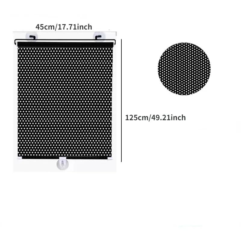Car Sun Block Retractable Sunshade Curtain Suction Cup Sunscreen Curtain Cars Shading Supplies Windshield Sunshades