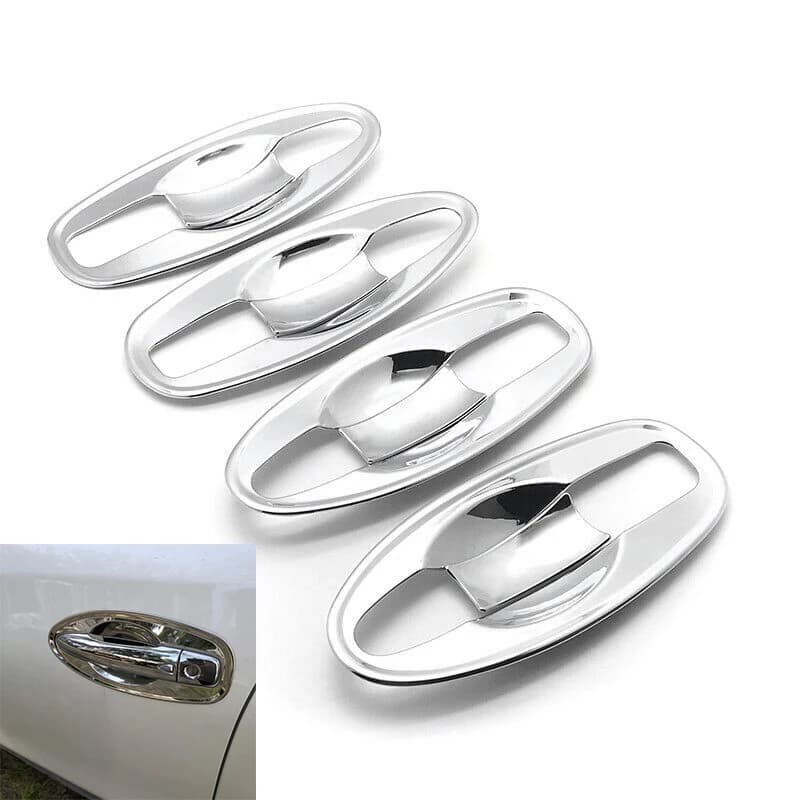 4 Pcs Silver Car Door Handle Bowl Cover ABS Bezel Frame Decoration Accessories For Nissan Rogue X-Trail T32 2014-2019