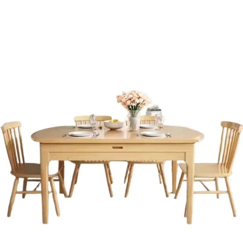 Simple Dual-purpose Table Variable Round Tables Home Small Table Nordic Solid Wood Dining Tables Furniture Home