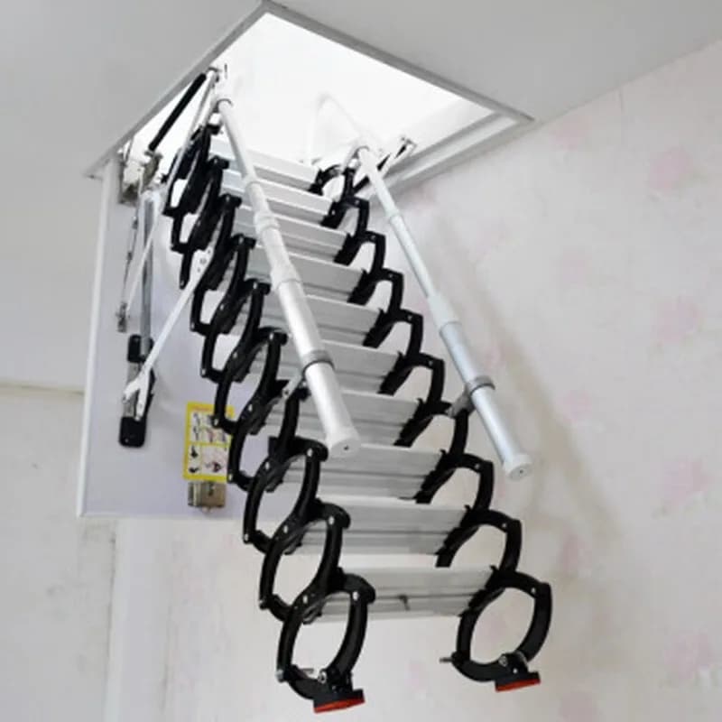 Automatic telescopic ladder Electric loft ladder Folding ladder Duplex villa elevator Household invisible extension