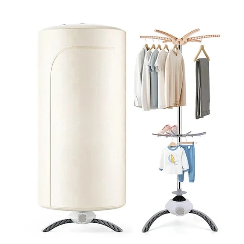 220V Electric Clothes Dryer Portable Drying Rack Warm Air Folding Drying Machine With Timing