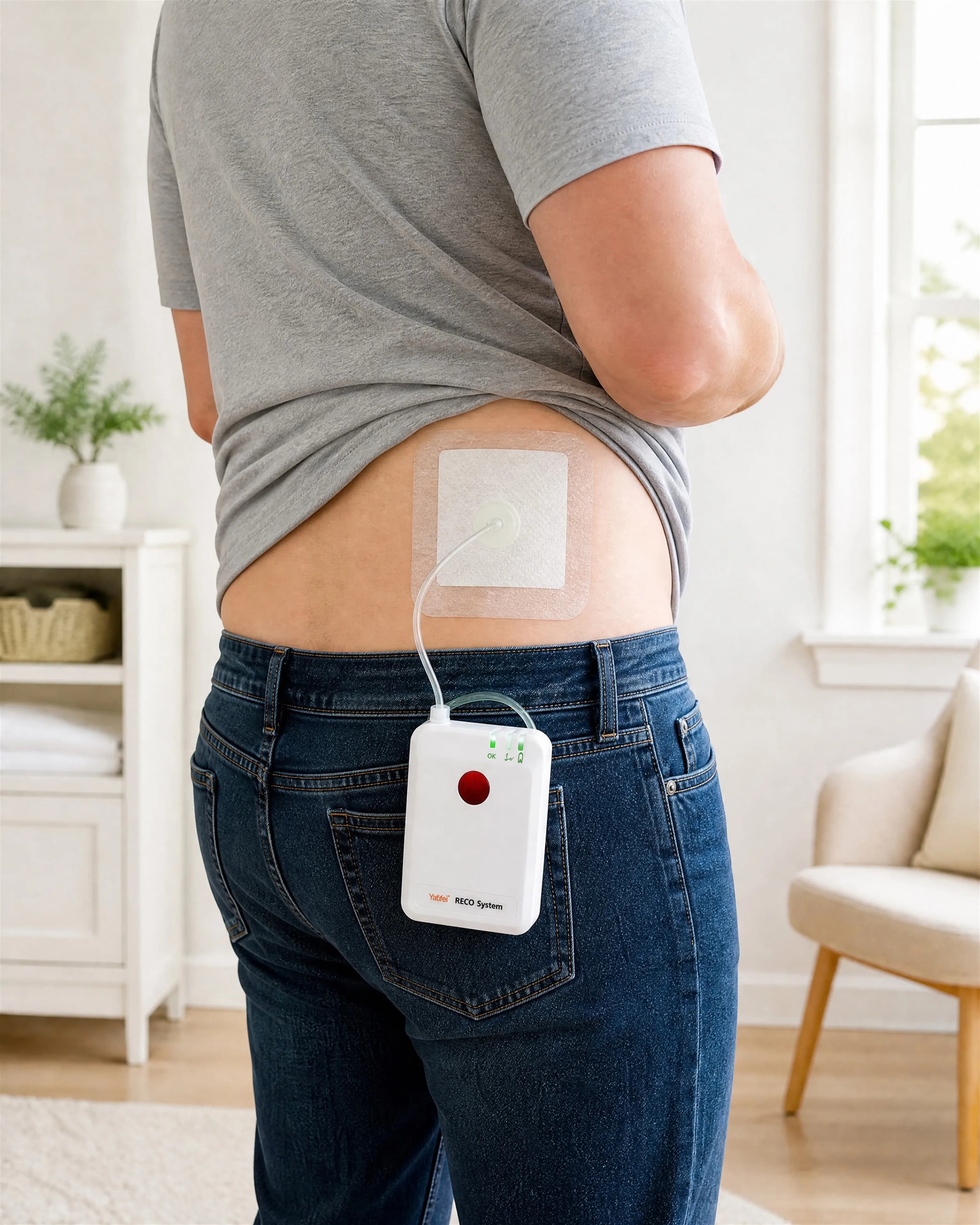RECO NPWT System Negative Pressure Wound Therapy Silicone Dressing for Healing And Tissue Repair 10x20cm 15x20cm