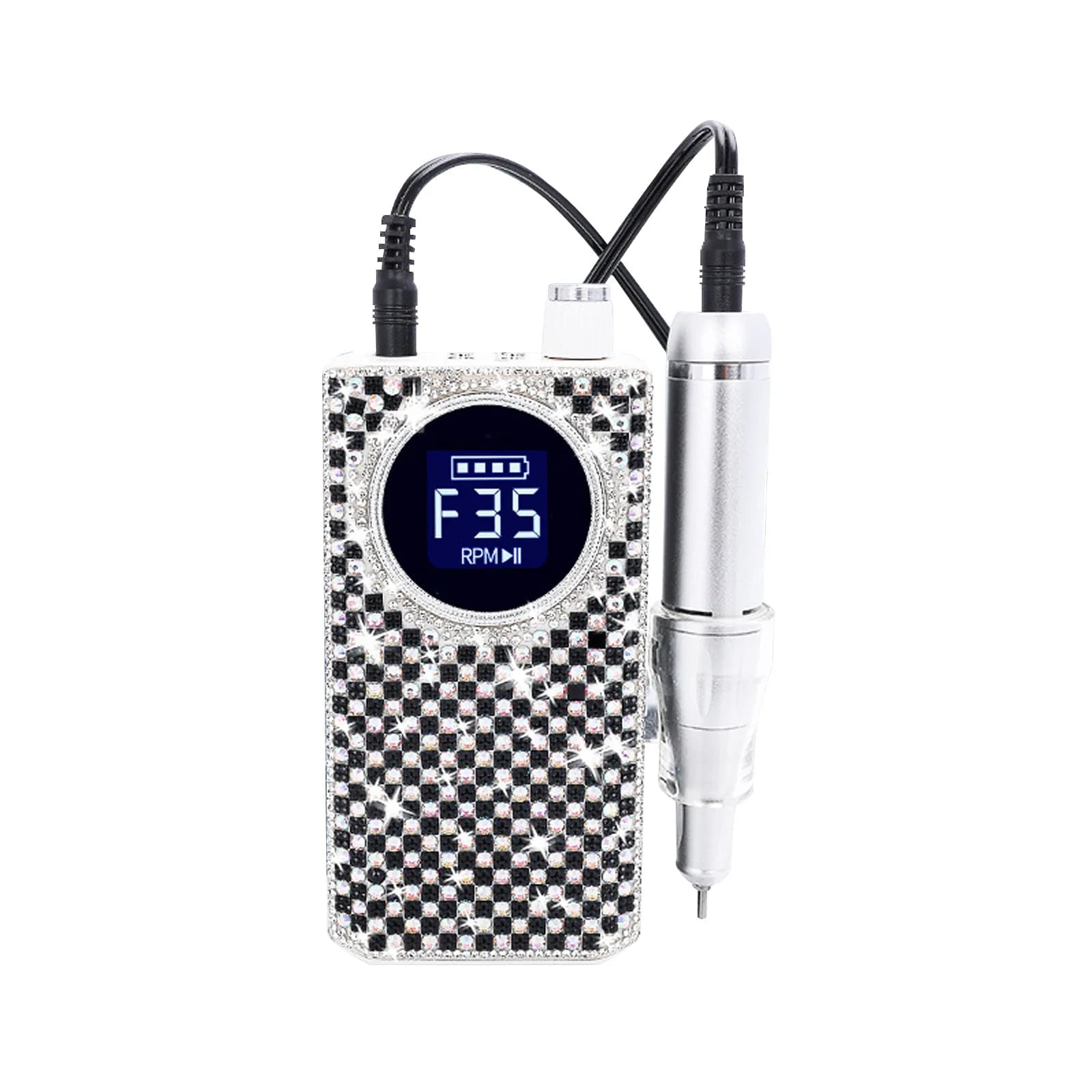 Shiny Crystal Rhinestone Nail Drill Machine 35000rpm Professional beaut Personal Care Brushless Nail Drill