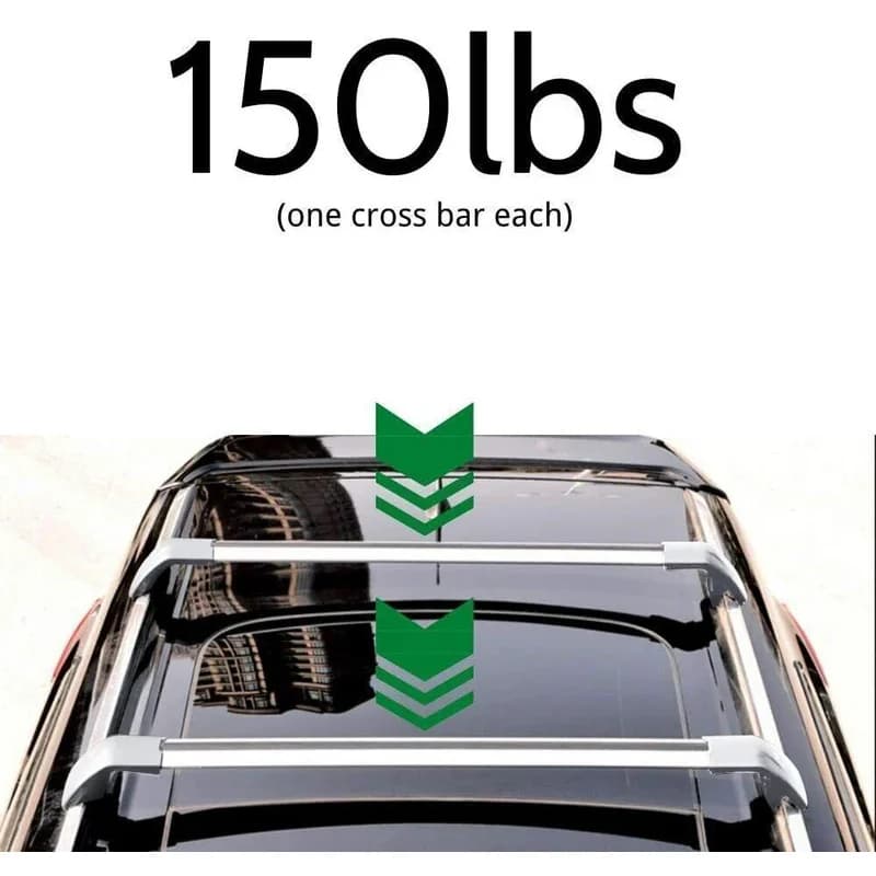 2Pcs Aluminum Alloy Roof Rack Rails SUV 2020-2021 Side Bars Luggage Easy Installation Exterior Accessories
