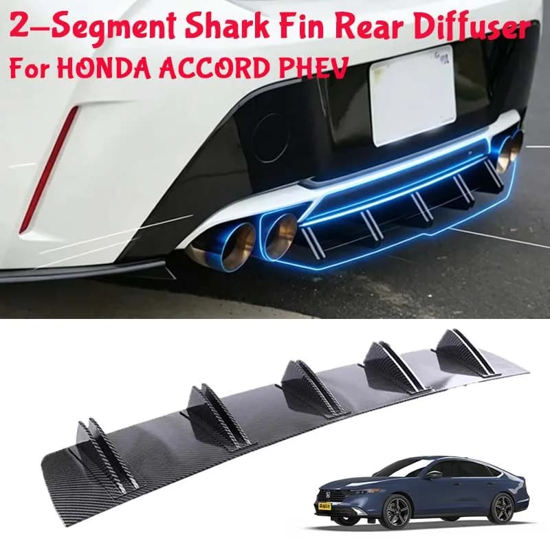 For HONDA ACCORD PHEV Shark Fin Rear Diffuser Split Chassis Spoiler Auto Aerodynamic Parts Aerodynamic Modification