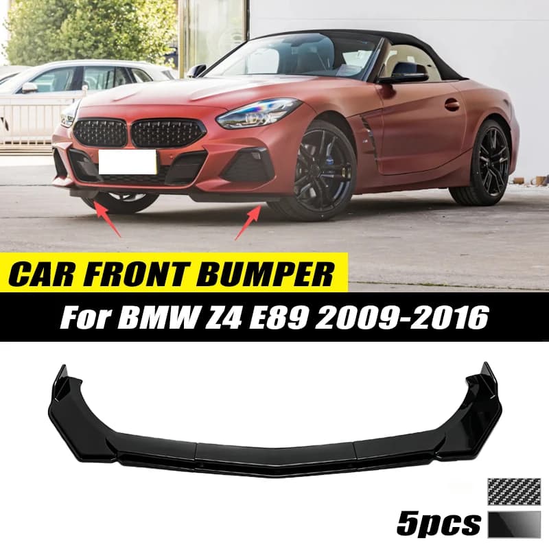 For BMW Z4 E89 2009-2016 Front Bumper Lip Front Guard Spoiler High-quality ABS Material Body Kit Front Lip Accessories