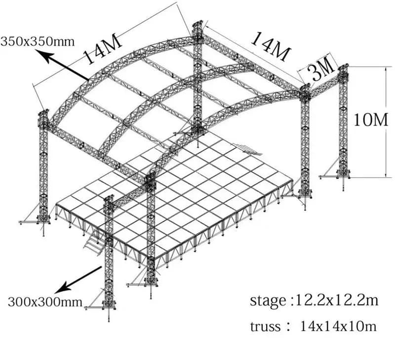 【Direct Factory Sale】Brand New Semi Circle Roof Truss With Low Price