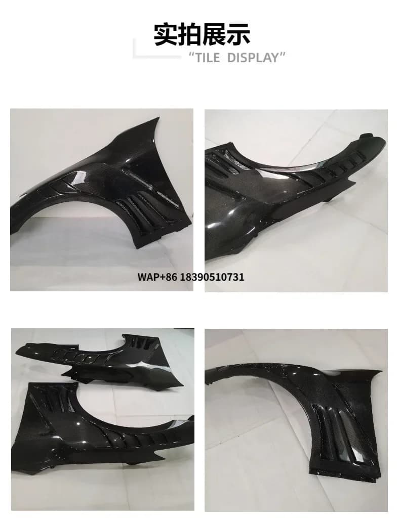 GTR35 Carbon Fiber Fibre Side Bumper Front Fender Vents for  GTR R35 Fenders Vented