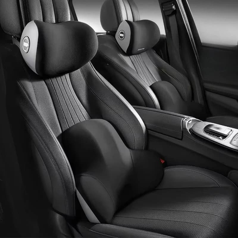 Memory Foam Car Neck Pillow Protective Lumbar Back Support Breathable Car Headrest Cushion Relieve Stress Car Seat Accessories