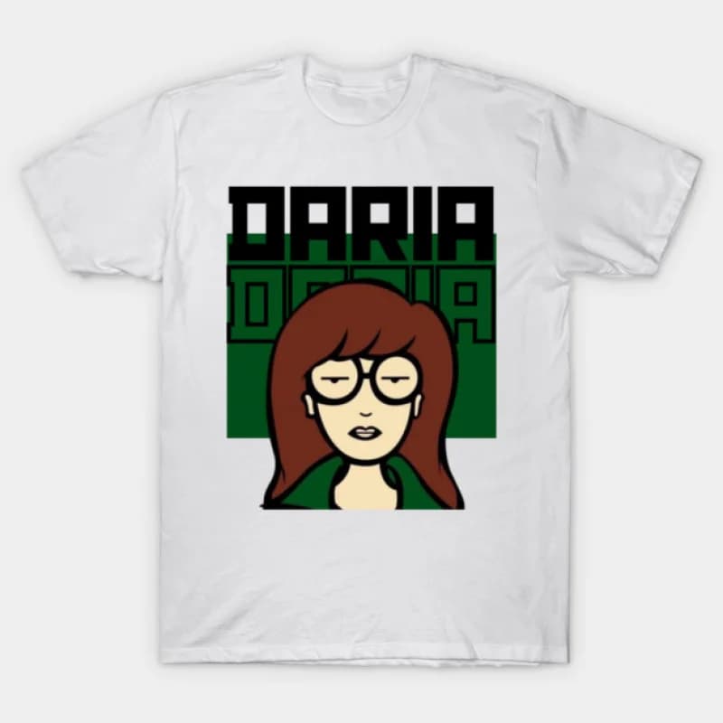0331 Retro Sick sad world Daria tv show Gift t shirt 90s Nostalgia cartoon MTV Graphic Clothes 100% cotton Y2K clothing