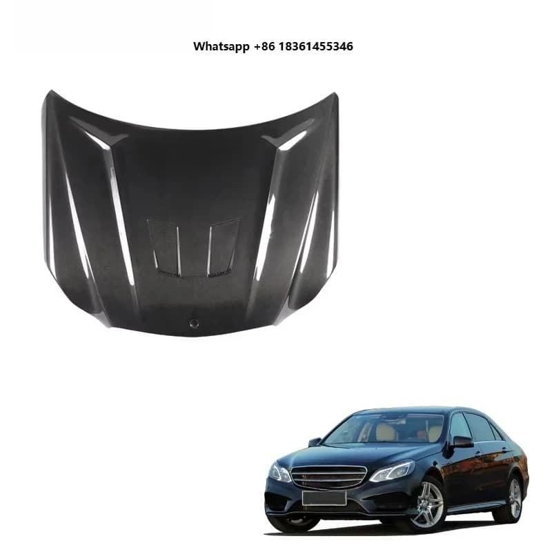 Carbon Fiber Engine Hood Bonnet Cover FOR E Class W212 LCI 2013-2016
