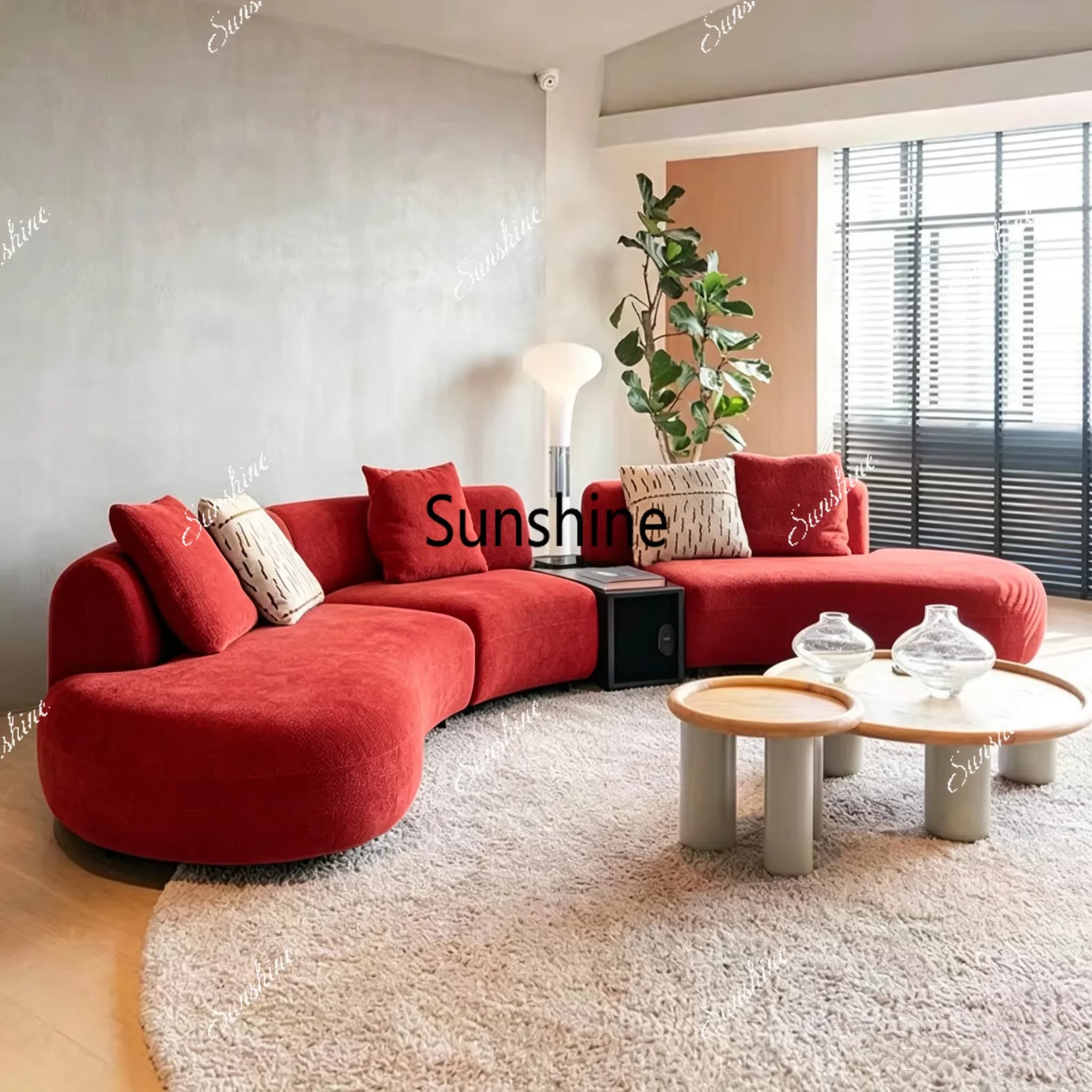 YYMedieval chenille fabric sofa modern simple size apartment living room design