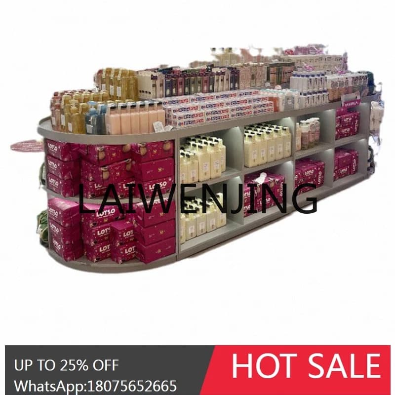 RWJ Display Cabinet Middle Island Table Wash and Care Makeup Display Container