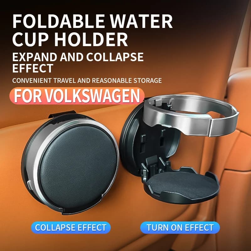 Car Drink and Storage Rack, Car Door Cup Holder, Foldable Car Door Cup Rack, Car Interior Accessories, Suitable for Volkswagen Golf