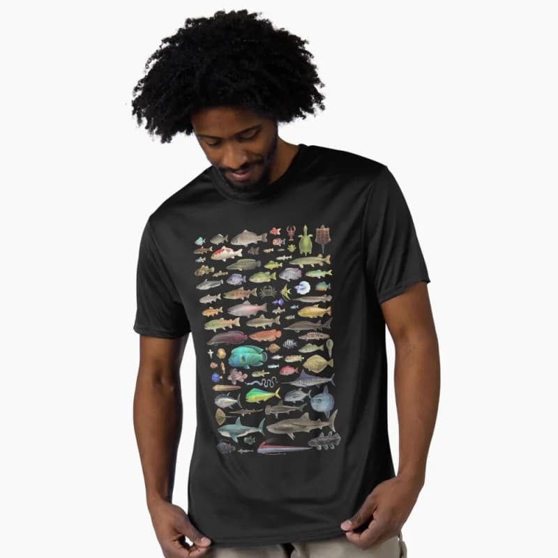 ALL FISH N STUFF Critterpedia 80s Retro Gift t shirt for fisherman 100% cotton tee Short Sleeve Graphic Clothes All size S-6XL