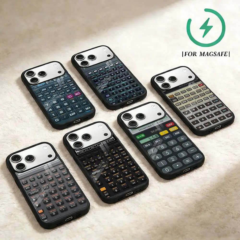 Funny Stylish C-Calculator Phone Case For iPhone 17,16,15,14,13,12,Plus,Pro,Max For Magsafe Magnetic Wireless Charge