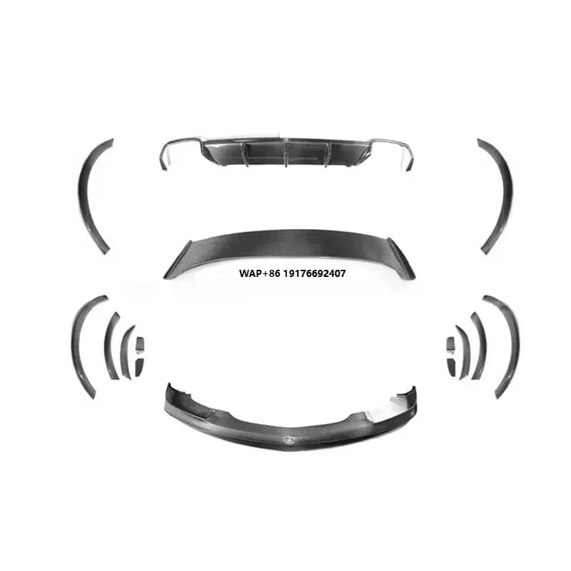 ML-class W166 ML63 Bodykit RZ Style Front Bumper Lip Rear Diffuser Over Fenders Kit Carbon Fiber