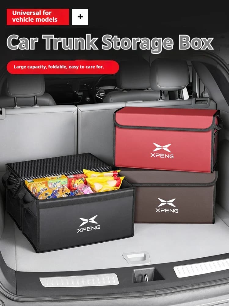 Car Trunk Foldable Storage Box Large-Capacity Stowing Tidying Bag For Xpeng P7 G9 G6 P5 X9 G7 N5 E29 G3 P7+ MONA M03 Accessories