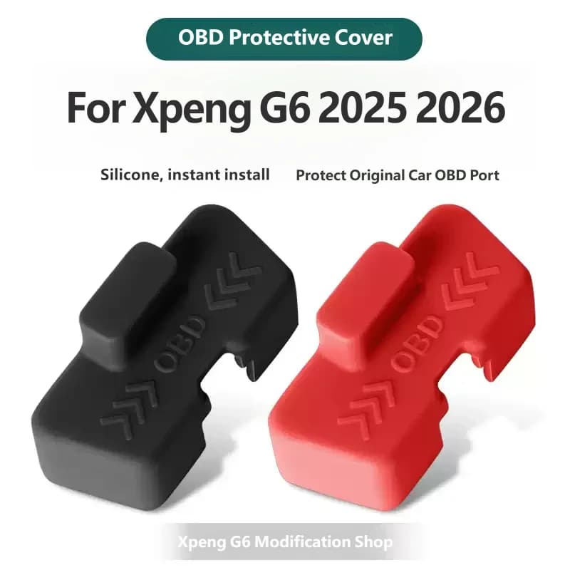 For Xpeng G6 2025 2026 Car OBD Port Cover Silicone Rust-proof OBD Port Lock Protector Sleeve OBD Clogging Caps