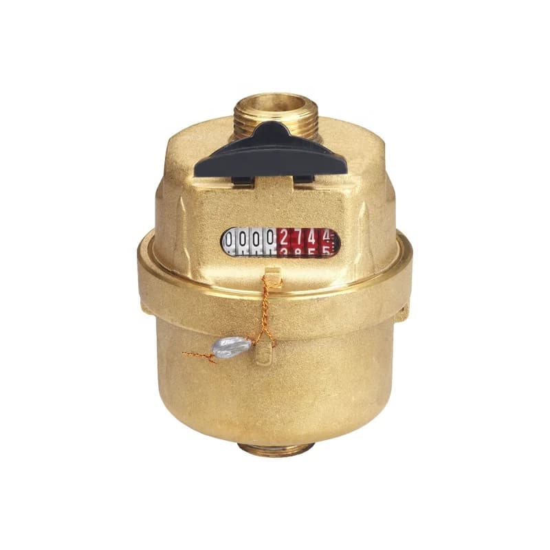 Brass Volumetric Water Meter Rotary Volumetric Piston Water Meter DN15DN20 Household Tap Water Cold Water Meter