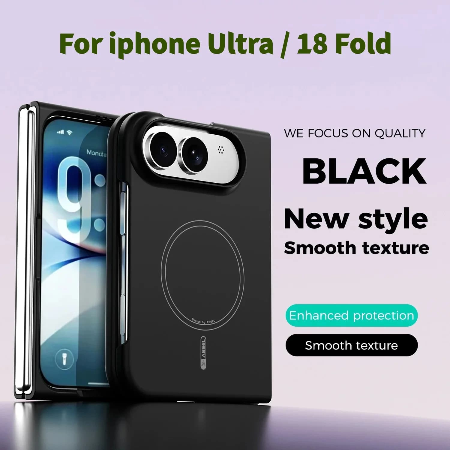 Premium for Magsafe Magnetic Protect Phone Case for IPhone Duo /18Fold Wireless Charging Skin‑Feeling Shockproof PC Hard Cover