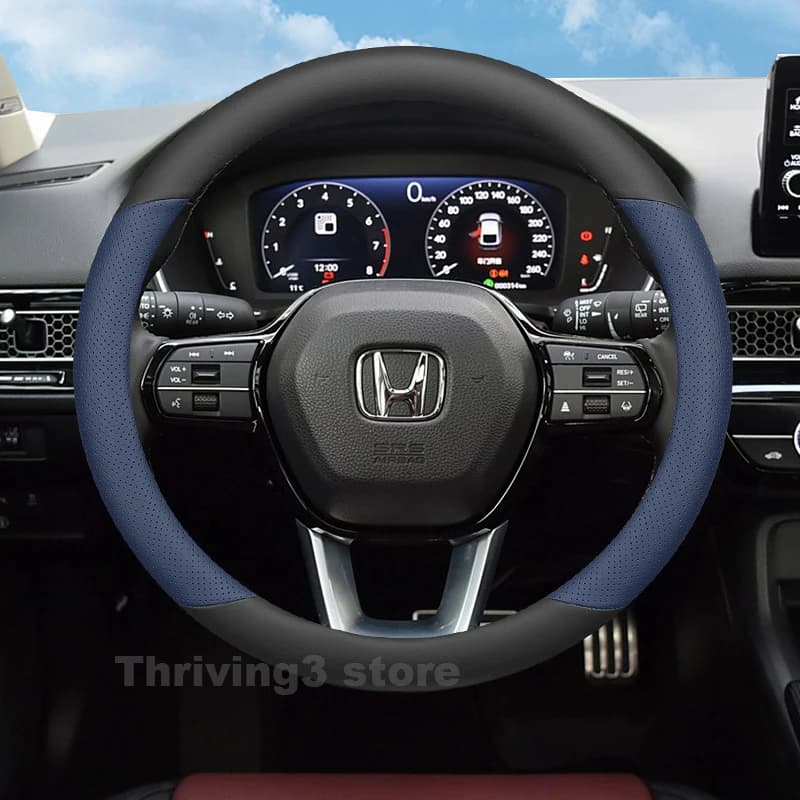 Leather Car Steering Wheel Cover For Honda Accord Civic Fit Odyssey Prologue e.NY1 ZR-V Non-slip Auto interior Accessories 2025