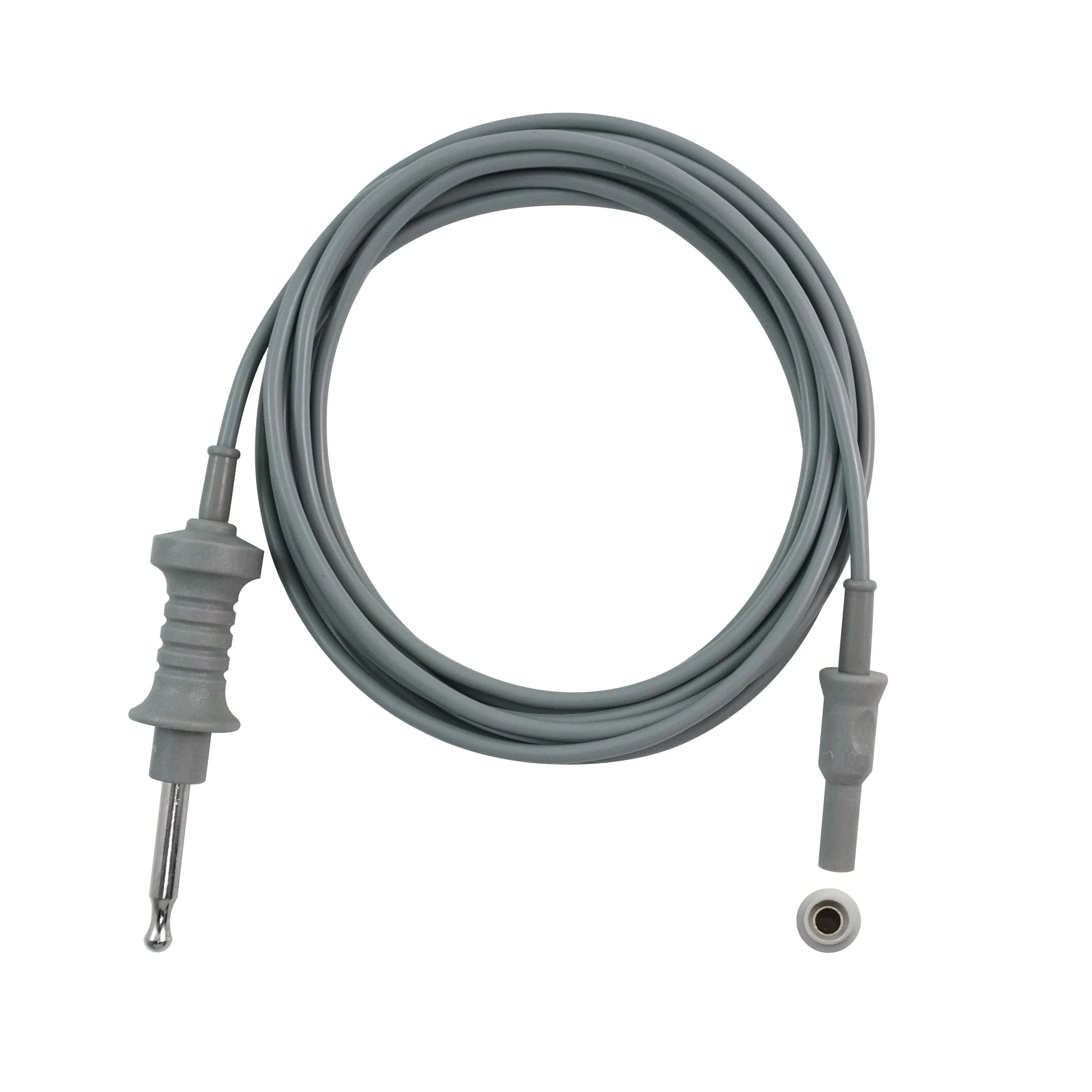 High Frequency Electrosurgical Instrument Adapter Cable, Medical Grade Silicone Electrocautery Cable