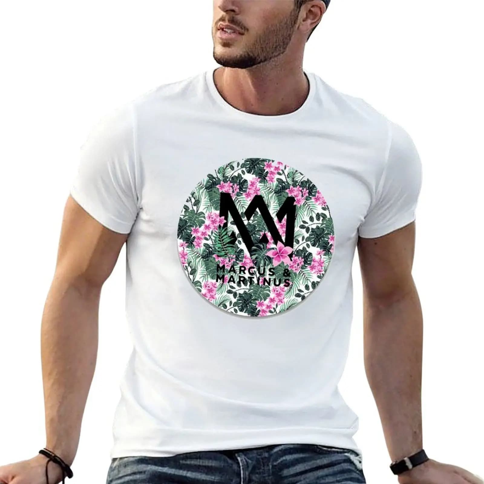 marcus and martinus twins T-Shirt oversized graphic tee anime mens designer clothes