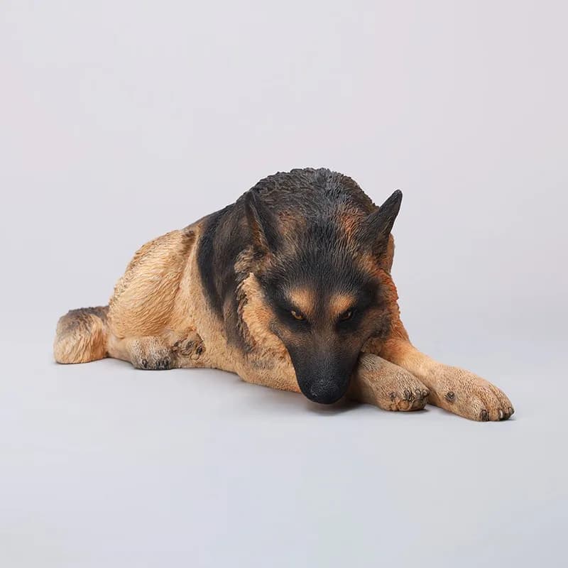 Shepherd dog model, simulation animal can be equipped with troops, doll car tabletop ornament
