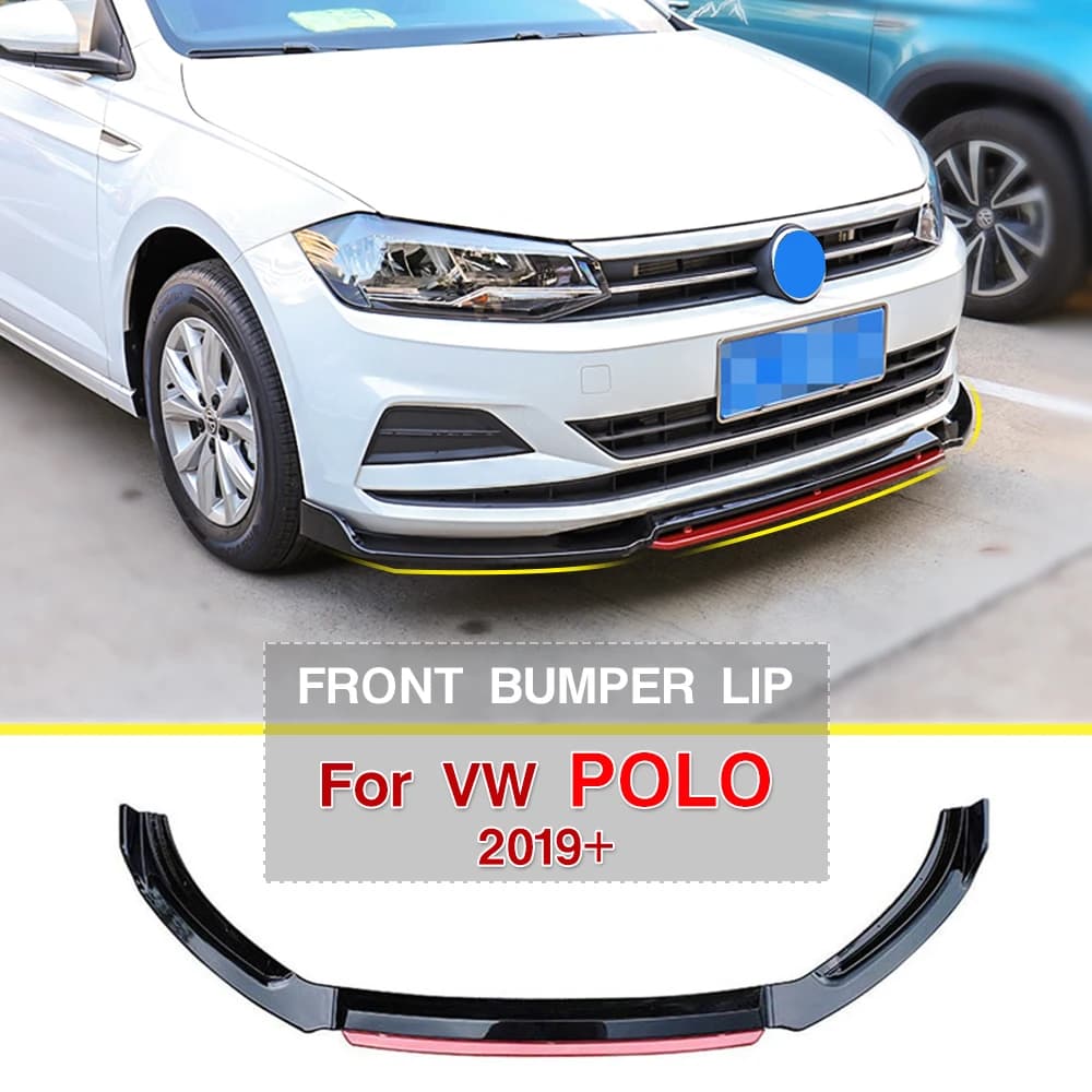 For VW Polo Front Lip Bumper Spoiler Body Kit Car Accessories 2012 2013 2014 2015 2016 2017 2018 2019 2020 2022 2023